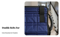 Reduces Caregiver Strain Foldable Transport Stretcher Long-Lasting Construction Patient Lift Carrier with Handles Multifunctional Elderly Transport Cushion Safety Straps for Disabled People, Patients, Caregivers, Stairs, Home Care, Hospital