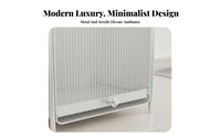 Light Luxury Design Coffee Station Organizer Dust-Proof Storage Drawer Shelf Space Saving Appliance Riser with Storage Versatile for Makeup Users, Apartment Dwellers, Homeowners, Desktop, Office Breakroom, Dorm Room, Bathroom