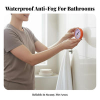 No-Drill Installation Waterproof Bathroom Clock Fogproof Cartoon Suction Cup Clock Quiet Movement for Children, Kitchen, Refrigerator