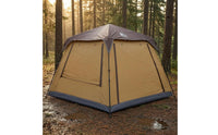 Mesh Screening Large Camping Tent Zippered Openings Instant Setup Tent Camel-Colored