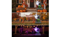 Lighted Inflatable Tombstone with Ghost Outdoor Inflatable Ghost with Tombstone Spooky Inflatable Halloween Decoration Scary for Lawn