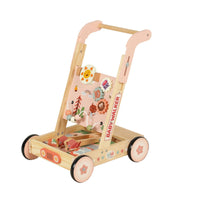 Wooden Infant Pusher with Activity Board Multi-Functional Infant Pusher with Activity Center Learning for Young Children, Infants, Nursery
