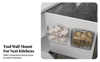 Ginger Garlic Container Easy-Mount Installation Wall Mounted Storage Box Space-Saving Wall Mounted Storage Bin for Renters, Kitchen