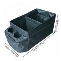 Heavy Duty Car Trunk Organizer Large Capacity Foldable Trunk Organizer Portable Foldable Car Storage Bin Reinforced Handles for Families, Road Trips, Grocery Shopping