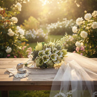Waterfall Design Bridal Floral Arrangement Hand-Tied Waterfall Bridal Floral