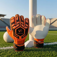Goalkeeper Gloves with Finger Protection Guarding Goalkeeper Gloves with Finger Saves Adjustable for Goalkeepers, Young Goalies