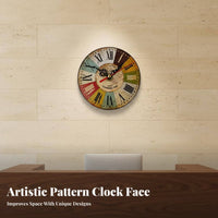 Compact Size Small Round Desk Clock Easy to Read Frameless Decorative Clock Non-Ticking for Homeowners, Adults, Home Decor, Bedroom, Kitchen