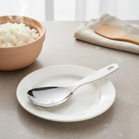 Serving Spoon Comfortable Grip Stainless Steel Rice Spoon Metal Rice Ladle for Restaurant, Cafeteria