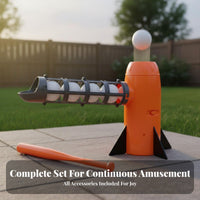 Indoor Outdoor Play Kids Baseball Training Toy Continuous Automatic Baseball Pitching Machine Single-Button Operation for Backyard, Park