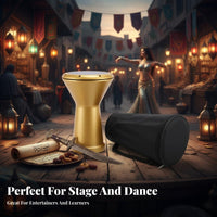 Authentic Middle Eastern Sound Darbuka Drum Bright and Tsingle-Piece Darbuka Long-Lasting Construction Doumbek Lightweight for Belly Dancers, Percussionists, Dance Studios, Live Performances, Home Practice, Studio Recording