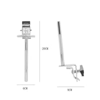Bass Drum Cowbell Clamp Wear-Resistant Cowbell Mount Bracket Heavy Duty Hardware for Drummers, Stage
