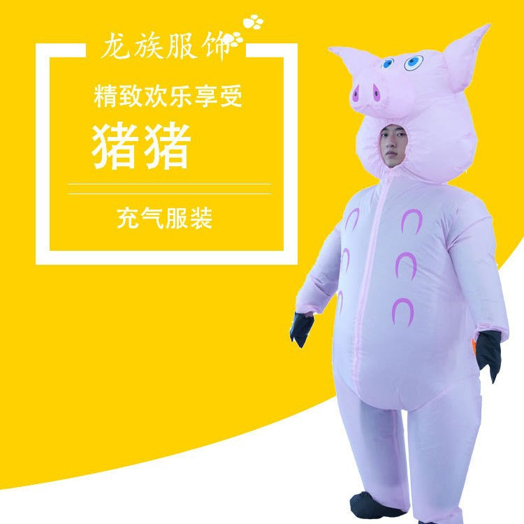 Inflatable Pig Costume for Party Performance