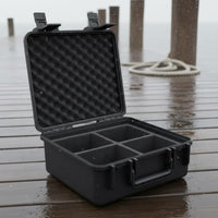 Portable Design Fishing Reel Storage Case Sturdy Hard Shell Reel Case Shockproof Padded Tackle Box Adjustable Compartments for Travel