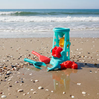5 Pieces Plastic Sand Structure with Tools Rotating Sand Water Wheel Child-Friendly Sandbox Toys Outdoor for Toddlers
