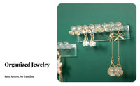 3 Pieces 8-Hole Jewelry Storage Strip Mini Size Wall Mount Jewelry Organizer