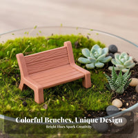 Miniature Bench Realistic Detailing Miniature Landscape Bench Decorative Lichen Landscape Ornament for Crafters, Dollhouses