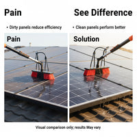 Water-Fed Solar Panel Cleaning Brush, 550mm