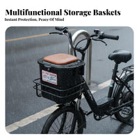 Waterproof Electric Bike Front Child Seat Anti-Theft Multi-Functional Scooter Seat Basket Large Capacity for Girls, Cycling, Outdoor, Travel