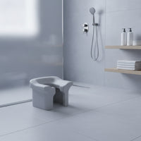 Freestanding Toilet Chair with U-Shaped Seat Easy-to-Clean Molded Bathroom Stool Sturdy Commode Portable for Seniors