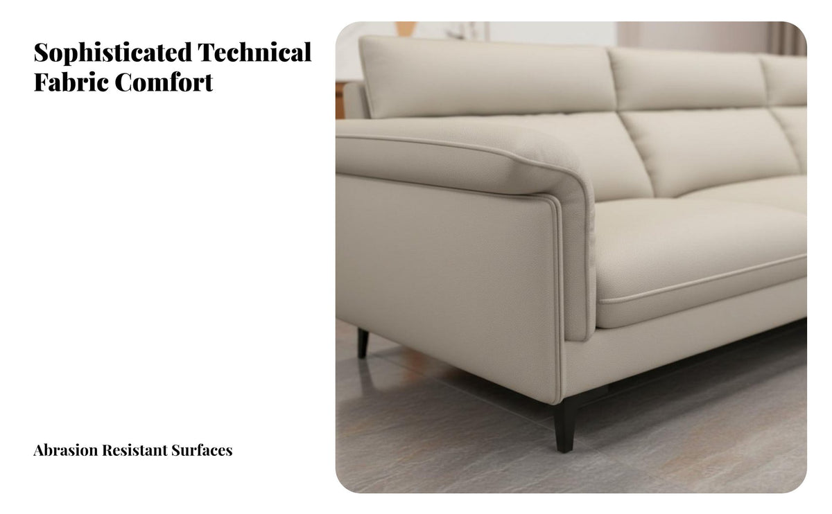 clean-lined Settee Italian design Sofa abrasionResistant Couch for Apartment Dwellers, Pet Owners, Living Room, Lounge Area