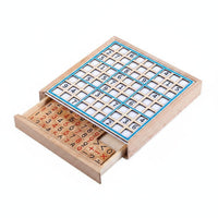 No Paper Needed Wooden Sudoku Board Learning Through Play Math Thinking Game Brain Training Sudoku Challenge Set Natural Wood for Classroom