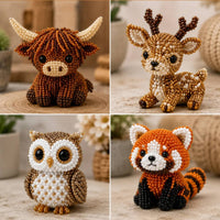 Beaded Animal Kit Miniature Animal Beading Kit Complete for Crafters, Hobbyists, Hobby Time