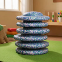 Balance Board with Textured Surface Non-Slip Curved Rocking Board Low-Profile Long-Lasting for Children, Home Gym, Playroom