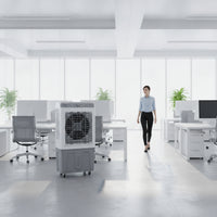 Evaporative Air Cooler with Wheels Wheeled Evaporative Air Cooler Three-Speed Oscillating for Workshop, Factory