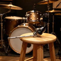 Cymbal Extension Bracket Metal Cymbal Mount with Knurled Rod Extra Reach Drum Hardware for Drummers, Studios