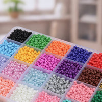 4mm Bead Kit with Organizer Multicolor Jewelry Making Beads Colorful High Quality for Crafters