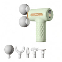 100-Level Adjustment Two-headHead Massage Type-C Charging Handheld Fascia Massager Digital Display Hand-gripGrip Massager Adjustable Speed Levels