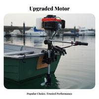 Small Boat Motor Aluminum Alloy Propeller Kayak Fishing Motor Powerful Small Inflatable Boat Engine for Kayakers, Fishermen, Lakes, Rivers, Freshwater