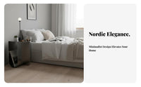 Nordic Design Bedside Stand Minimalist Design Curved Metal Accent Table Sturdy Construction Nightstand Space-Saving for Apartment Dwellers, Homeowners, Interior Designers, Bedroom, Small Areas, Living Room, Entryway