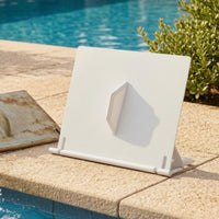 Flat Rectangular Replacement Skimmer Door Flap Hinge-Style Pool Skimmer Door Flap White Mounting Tabs