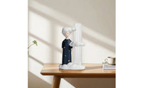 Figurine Vase with Glass Tube Tabletop Ornament Compact for Entryway Console