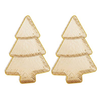 2 Pieces Sturdy Christmas Tree-Shaped Fruit Tray Tiered Fruit Tray Festive Design for Holiday Table