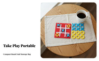 Toe Strategy Board Game, Mini Noughts and Crosses Game Easy to Store Portable Noughts and Crosses Set for Family, Kids, Classroom