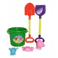 Sand Bucket Set Heart-Shaped Handle Kids Beach Play Set Colorful Design for Sandbox