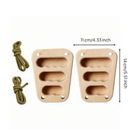 Wooden Finger Training Board Solid Wood Climbing Finger Strength Smooth Polished Surface Climbing Fingerboard for Climbers, Gym