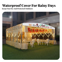 Wheeled Accordion Tent Water-Resistant Manual Retractable Awning Water-Resistant Shelter for Marketplace Vendors, Air-Permeable Organizers