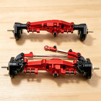 RC Car Axle CNC-Machined Front Rear Complete Axle Set with Steel Gears Aluminum Axles for Hobbyists