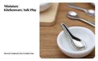 Alloy Material Miniature Realistic Design Dollhouse Cooking Set Collectible Item for Collectors, Hobbyists, Pretend Play, Room Box