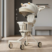 Aluminum Alloy Frame Lightweight Foldable Stroller Anti-Tipping Design Travel Stroller 360° Swivel Wheels for Toddlers, Babies, Outdoor