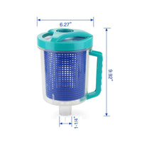 Transparent Inline Leaf Canister with Basket Large-Capacity Pool Cleaner Leaf Canister Heavy-Duty Universal for Swimming Pools