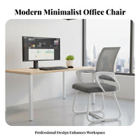 360° Swivel Mesh Back Rolling Chair Adjustable Height Rolling Mesh Back Chair Thickened Seat Cushion Office Furniture Ergonomic Design for Telecommuting Workers, Students, Adults, Conference Room, Reception Area, Bedroom
