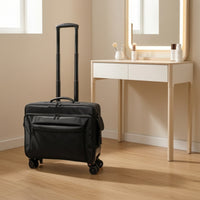 Rolling Makeup Case Easy to Clean Makeup Case with Wheels Hand-Carry Cosmetic Trolley with Wheels for Beauticians, Weddings