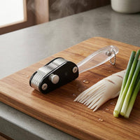 Transparent Handle Scoring Cutter Metal Blades Multi-Blade Cutter Enclosed Design Manual Food Cutter Hanging Chain