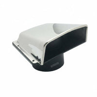 Stainless Steel Boat Cowl Vent Intake Exhaust Cowl Ventilation Unit Boat Clamshell Ventilation Unit Waterproof for RVs