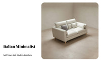 Light Luxury design curvedShaped Sofa Italian Inspired Living Room Furniture Minimalist Design Couch High-Resilience Foam for Interior Designers, Young Adults, Apartment, Guesthouse, Lounge Area, leisure Space