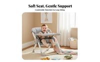 Safe and Stable Portable Feeding Seat Easy to Clean Foldable Floor Seat with Tray Multi-Functional Baby Booster Safety Harness for Toddlers, Grandparents, Home Use, Dining Room, Outdoor, Bathroom